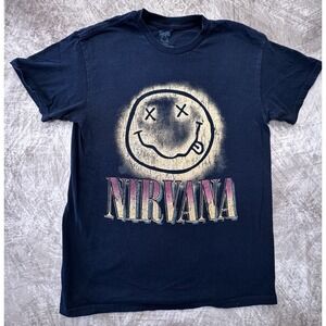 Nirvana T Shirt Adult Unisex Medium Short Sleeve Tshirt Black Music Rock  Band